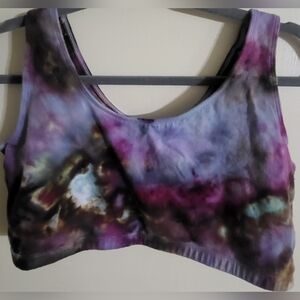 Tie-dyed cotton bralette
